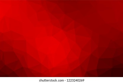 Light Red vector polygonal template. Shining illustration, which consist of triangles. The elegant pattern can be used as part of a brand book.