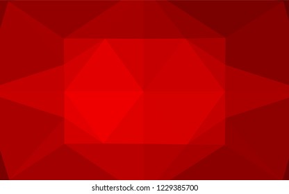 Light Red vector polygonal template. A completely new color illustration in a vague style. Brand new style for your business design.