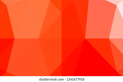 Light Red vector polygonal template. Shining illustration, which consist of triangles. The elegant pattern can be used as part of a brand book.