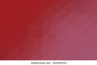 Light Red vector polygonal template. Brand new colorful illustration in with gradient. Textured pattern for background.