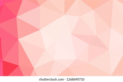 Light Red vector polygonal template. Creative geometric illustration in Origami style with gradient. Brand new style for your business design.