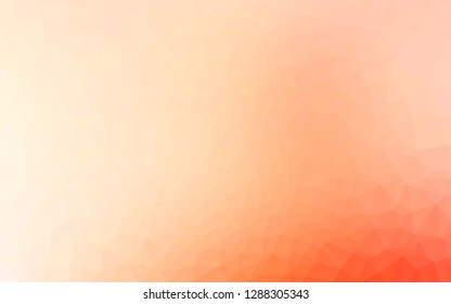Light Red vector polygonal template. Creative illustration in halftone style with gradient. Template for a cell phone background.