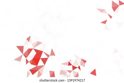 Light Red vector polygonal template. Geometric illustration in Origami style with gradient.  A completely new design for your leaflet.
