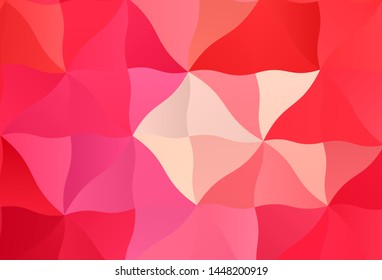Light Red vector polygonal template. Elegant bright polygonal illustration with gradient. Triangular pattern for your design.