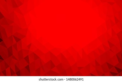 Light Red vector polygonal template. Colorful abstract illustration with gradient. Polygonal design for your web site.
