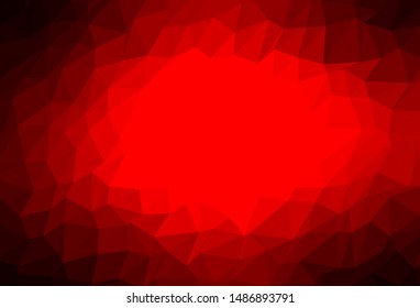 Light Red vector polygonal template. Modern geometrical abstract illustration with gradient. Completely new design for your business.