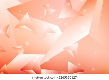 Light Red vector polygonal template. Colorful illustration in abstract style with triangles. Textured pattern for your backgrounds.