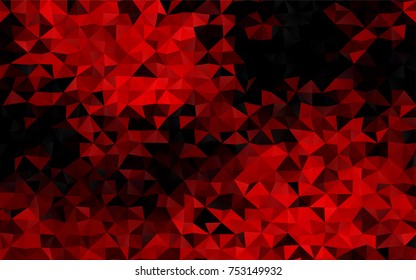 Light Red vector polygonal template. A vague abstract illustration with gradient. The best triangular design for your business.