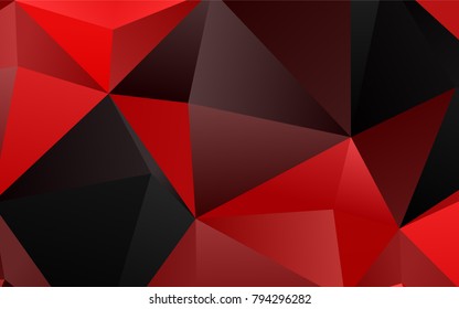 Light Red vector polygonal template. Modern geometrical abstract illustration with gradient. A completely new template for your business design.