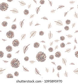 Light Red vector seamless abstract backdrop with leaves and flowers. Creative illustration in blurred style with leaves, flowers. A new texture for your wallpaper design.
