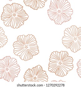 Light Red vector seamless abstract background with flowers. Creative illustration in blurred style with flowers. Texture for window blinds, curtains.