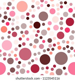 Light Red vector seamless backdrop with dots. Blurred decorative design in abstract style with bubbles. Pattern can be used for ads, leaflets.