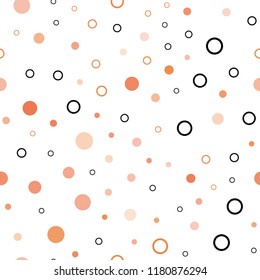 Light Red vector seamless backdrop with dots. Beautiful colored illustration with blurred circles in nature style. Template for business cards, websites.