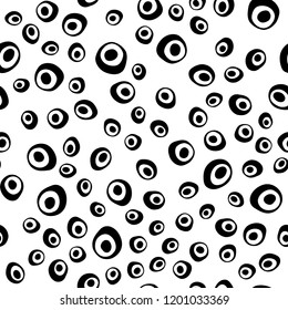 Light Red vector seamless backdrop with dots, spots. Glitter abstract illustration with blurred drops of rain. Pattern for design of fabric, wallpapers.