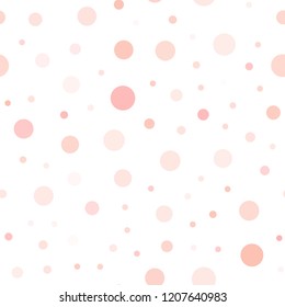 Light Red vector seamless backdrop with dots. Illustration with set of shining colorful abstract circles. Trendy design for wallpaper, fabric makers.