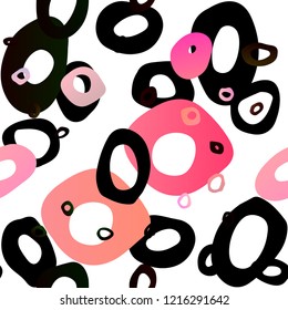 Light Red vector seamless backdrop with dots, spots. Colorful illustration with blurred circles in nature style. Pattern for trendy fabric, wallpapers.