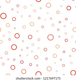 Light Red vector seamless backdrop with dots. Abstract illustration with colored bubbles in nature style. Beautiful design for your business advert.