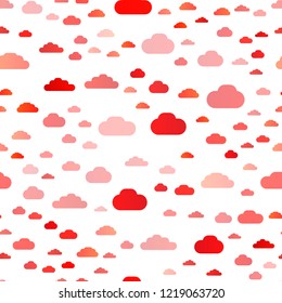Light Red vector seamless backdrop with cumulus. Illustration with abstract gradient clouds. Trendy design for wallpaper, fabric makers.