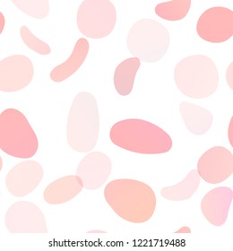 Light Red vector seamless backdrop with dots, spots. Illustration with set of shining colorful abstract circles. Pattern for trendy fabric, wallpapers.
