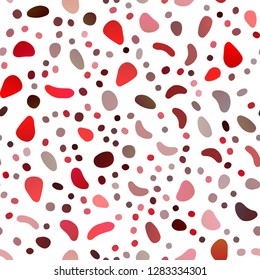 Light Red vector seamless backdrop with dots, spots. Blurred bubbles on abstract backdrop with colorful gradient. Pattern for trendy fabric, wallpapers.