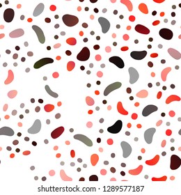 Light Red vector seamless backdrop with dots, spots. Colorful illustration with blurred circles in nature style. Design for textile, fabric, wallpapers.