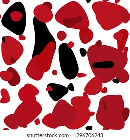 Light Red vector seamless backdrop with dots. Glitter abstract illustration with blurred drops of rain. Design for textile, fabric, wallpapers.