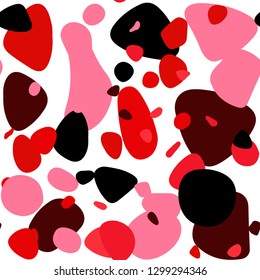 Light Red vector seamless backdrop with dots. Blurred bubbles on abstract background with colorful gradient. Design for wallpaper, fabric makers.