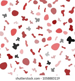 Light Red vector seamless background with lava shapes. Modern gradient abstract illustration with bandy lines. A completely new memphis design for your business.