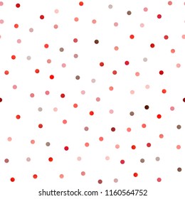 Light Red vector seamless background with bubbles. Illustration with set of shining colorful abstract circles. The pattern can be used for ads, leaflets of liquid.