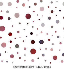 Light Red vector seamless background with bubbles. Beautiful colored illustration with blurred circles in nature style. The pattern can be used for beautiful websites.