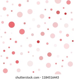 Light Red vector seamless background with bubbles. Modern abstract illustration with colorful water drops. Pattern for design of fabric, wallpapers.