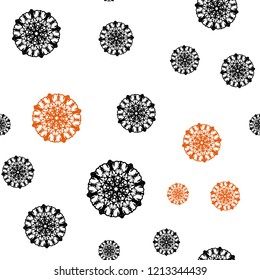 Light Red vector seamless background with xmas snowflakes. Snow on blurred abstract background with gradient. Template for business cards, websites.