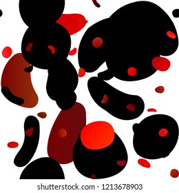 Light Red vector seamless background with bubbles. Glitter abstract illustration with blurred drops of rain. Design for textile, fabric, wallpapers.
