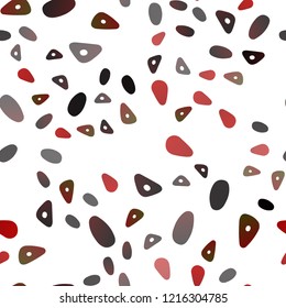 Light Red vector seamless background with triangles, circles. Decorative design in abstract style with lines, dots. Best design for your ad, poster, banner.