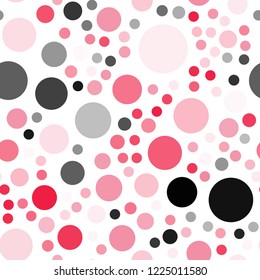 Retro Pink Red Grey Polka Dot Stock Vector (Royalty Free) 586651301