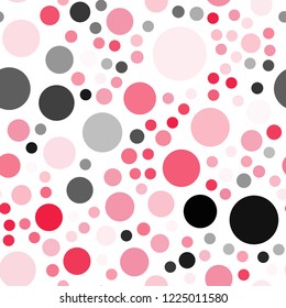 Light Red vector seamless background with bubbles. Illustration with set of shining colorful abstract circles. Beautiful design for your business advert.