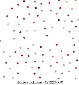 Light Red vector seamless background with bubbles. Abstract illustration with colored bubbles in nature style. Completely new template for your brand book.