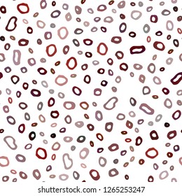 Light Red vector seamless background with bubbles. Illustration with set of shining colorful abstract circles. Pattern for trendy fabric, wallpapers.