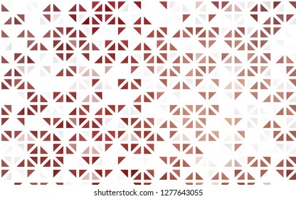 Light Red vector seamless background with triangles. Glitter abstract illustration with triangular shapes. Trendy design for wallpaper, fabric makers.