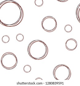 Light Red vector seamless background with bubbles. Blurred bubbles on abstract background with colorful gradient. Design for wallpaper, fabric makers.