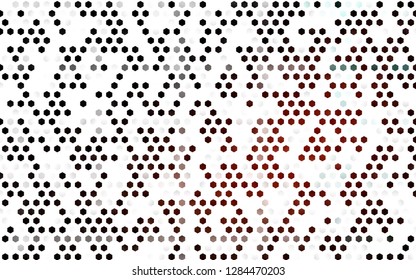 Light Red vector seamless background with hexagons. Glitter abstract illustration in hexagonal style. Pattern for design of window blinds, curtains.