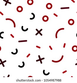Light Red vector seamless cover with abstract shapes. Seamless Illustration with set of abstact gradient lines. Trendy design for wallpaper, fabric makers.