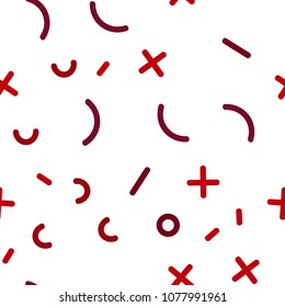 Light Red vector seamless cover with abstract shapes. Trendy seamless illustration with abstract lines. Design for textile, fabric, wallpapers.