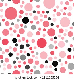 Light Red vector seamless cover with spots. Illustration with set of shining colorful abstract circles. Completely new template for your brand book.