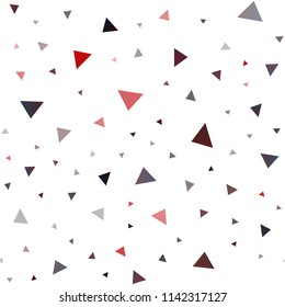 Light Red vector seamless cover in polygonal style. Abstract gradient illustration with triangles. Pattern for commercials.