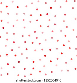 Light Red vector seamless cover with spots. Modern abstract illustration with colorful water drops. New design for ad, poster, banner of your website.