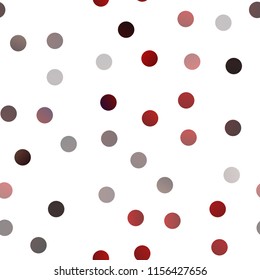 Light Red vector seamless cover with spots. Blurred bubbles on abstract background with colorful gradient. Completely new template for your brand book.