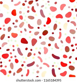 Light Red vector seamless cover with circles. Illustration with set of shining colorful abstract circles. Design for textile, fabric, wallpapers.
