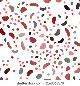 Light Red vector seamless cover with circles. Blurred bubbles on abstract backdrop with colorful gradient. Template for business cards, websites.