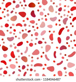 Light Red vector seamless cover with circles. Illustration with set of shining colorful abstract circles. Pattern for design of fabric, wallpapers.